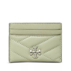 NWT Tory Burch Kira Chevron Lambskin Leather CARD CASE Devon SAND AUTHEN…